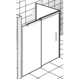 Ben Futura Schuifdeur icm zijwand links/rechts 160x90x200 cm Chroom Helder Glas